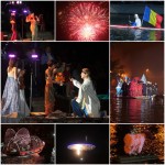 FOTO si VIDEO! Spectacol extraordinar al Filarmonicii Banatul din Timisoara, pe Bega, cu focuri de artificii si o cerere in casatorie