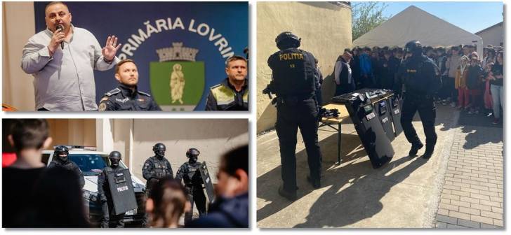 Ziua Politiei Romane sarbatorita la Lovrin: Demonstratii, dotari si discutii.