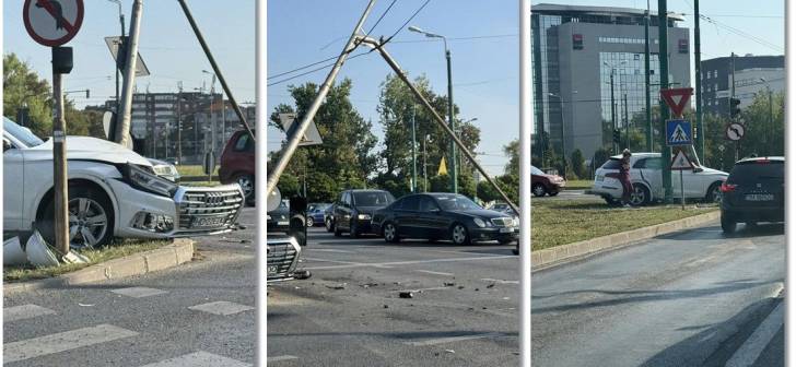 Accident rutier grav la Timisoara: Soferita a distrus stalp si semaforulgadastrofete.limită.