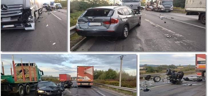 Accident grav pe o artera periculoasa: doua BMW-uri si un camion au intrat in coliziune devastatoare. Foto: Accident grav pe o artera periculoasa: doua BMW-uri si un camion au intrat in coliziune devastatoare. Foto:
