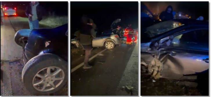 Accident grav în urma unei depășiri riscante. O șoferiță lovește un tir și alte două mașini. Accident grav în urma unei depășiri riscante. O șoferiță lovește un tir și alte două mașini.