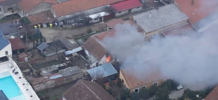 Incendiu violent in Timis se solda cu o femeie decedata Incendiu violent in Timis se solda cu o femeie decedata