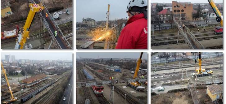 Pasarela pietonală de la Gara Mică din Timișoara, demolată pentru modernizare Pasarela pietonală de la Gara Mică din Timișoara, demolată pentru modernizare