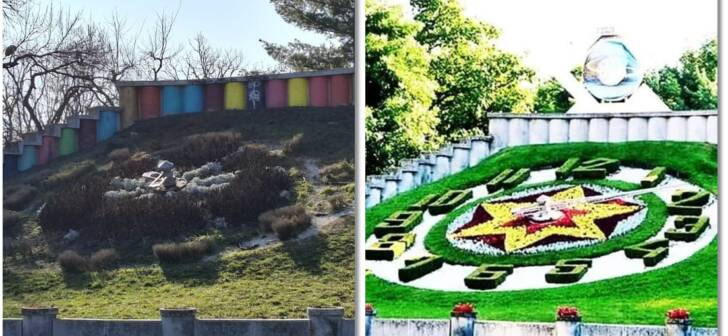 Dezastru la Ceasul Floral din Timișoara: Uscat și distrus, în pragul dispariției.