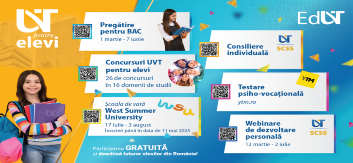 Webinare gratuite pentru elevi în programul UVT, o nouă etapă începe săptămâna aceasta Webinare gratuite pentru elevi în programul UVT, o nouă etapă începe săptămâna aceasta
