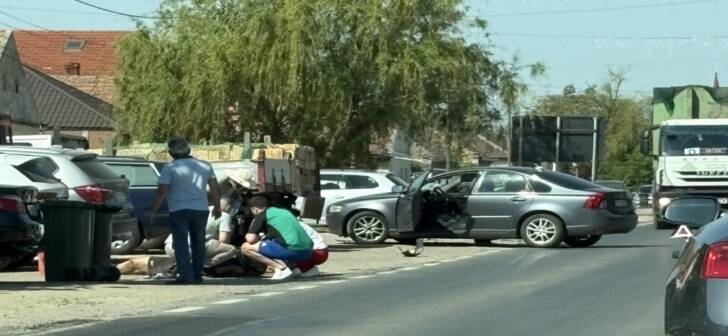 Motociclist lovit de o mașină în apropiere de Timișoara: detalii surprinzătoare.