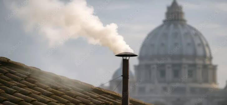 Fum alb în Piața San Pietro: Conclavul a ales noul papă la Vatican. Fum alb în Piața San Pietro: Conclavul a ales noul papă la Vatican.