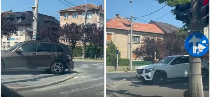 VIDEO: Accident cu trei mașini în Timișoara, o femeie rănită după ce s-a trecut pe roșu. VIDEO: Accident cu trei mașini în Timișoara, o femeie rănită după ce s-a trecut pe roșu.