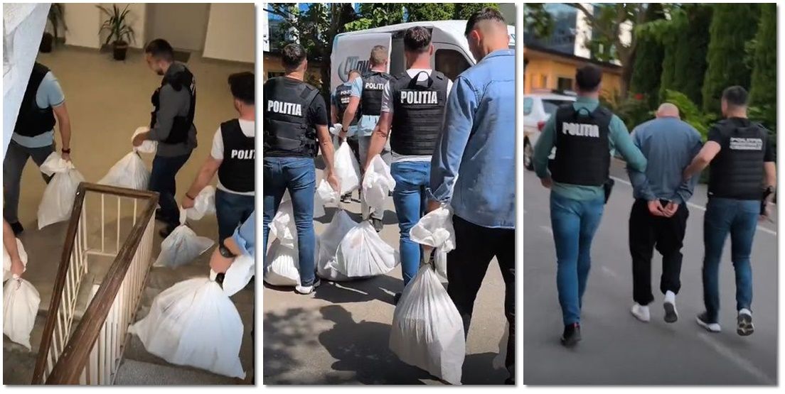  Hoții au cărat 16 saci de bani pe scări, fiecare de 15 kg. Detalii incredibile, VIDEO!