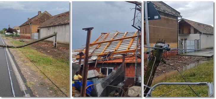 Zeci de localități din Timiș au rămas fără electricitate după furtuna devastatoare.