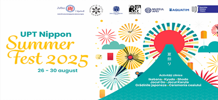 Universitatea Politehnica Timișoara organizează UPT Nippon Summer pentru pasionații culturii japoneze. Universitatea Politehnica Timișoara organizează UPT Nippon Summer pentru pasionații culturii japoneze.