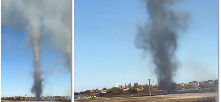 Fenomen natural impresionant: un vartej surprins lângă Timișoara!