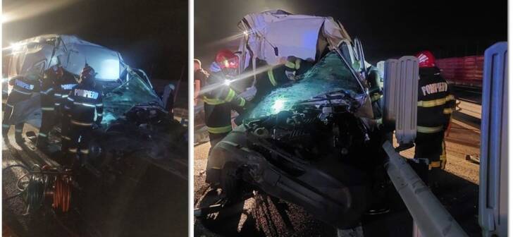 Accident grav pe Autostrada Vestului: un șofer încarcerat după o coliziune violentă între vehicule