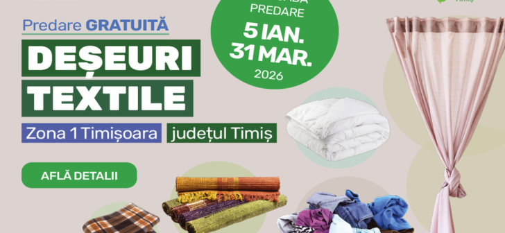 RETIM și ADID Timiș lansează o campanie inedită de colectare gratuită a textilelor în 2026. RETIM și ADID Timiș lansează o campanie inedită de colectare gratuită a textilelor în 2026.